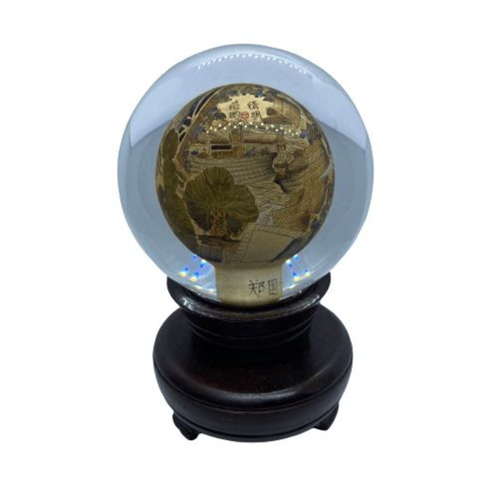 Stunning Vintage Japanese Scenery Glass Ball Decoration